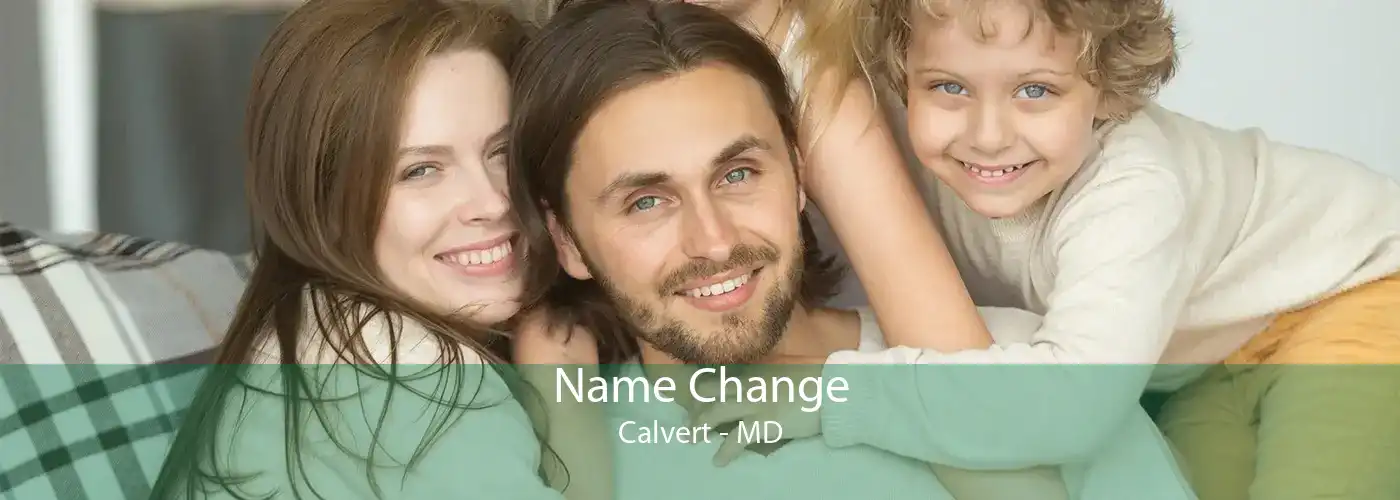  Name Change Calvert - MD